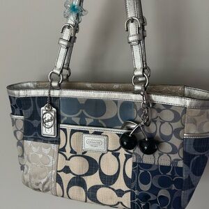Coach Denim Signature Patchwork Gallery Tote